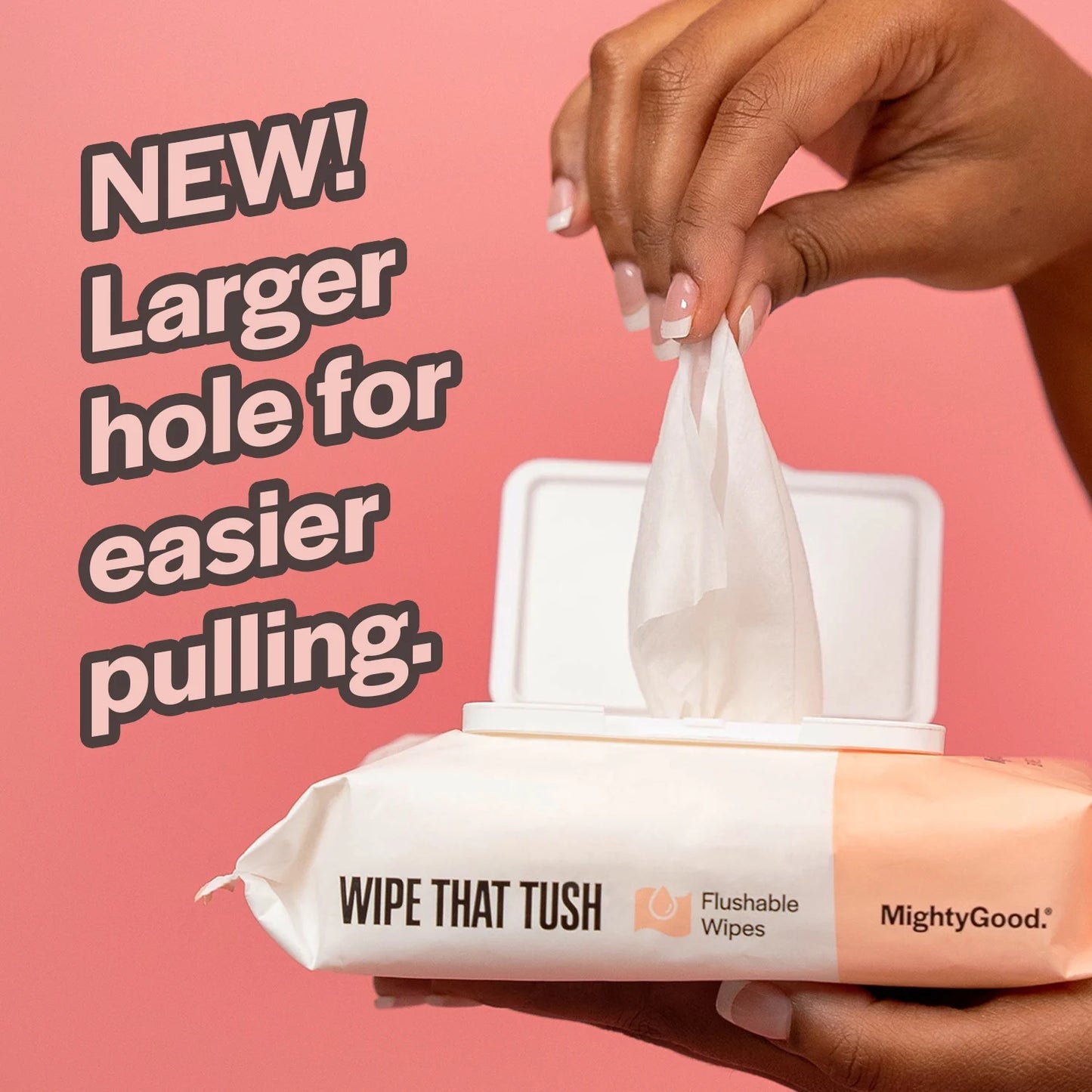 Mightygood Brand - Wipe That Tush Flushable Wipes - 3 Packs of 50 Wipes - 150 Total Wipes