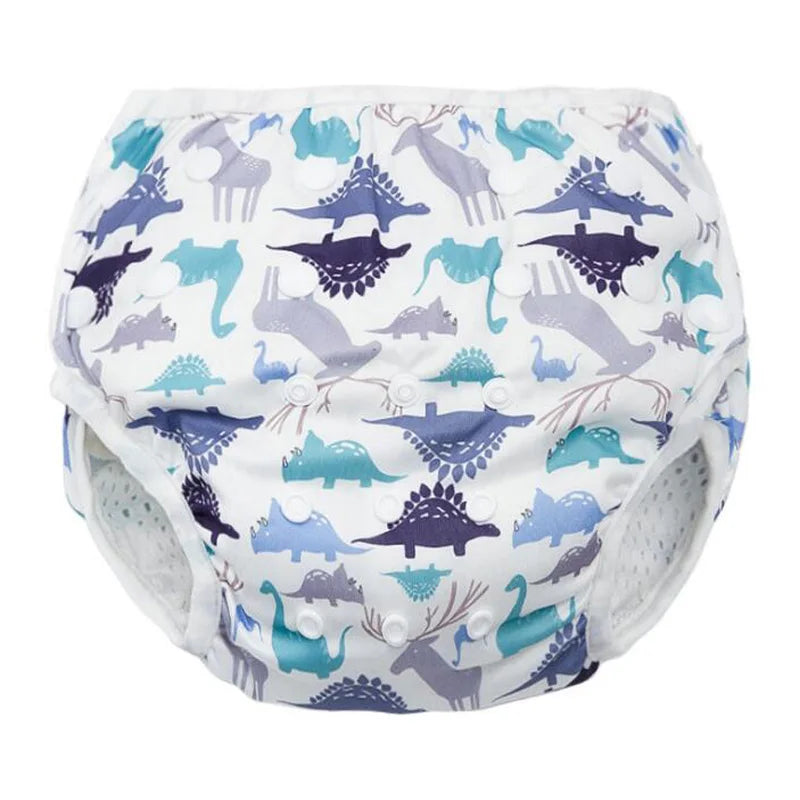 Baby Swimming Diaper Boy Girl Waterproof Cloth Nappy Cover Cartoon Adjustable Swim Pants Infant Toddler Swimwear for Kids Child