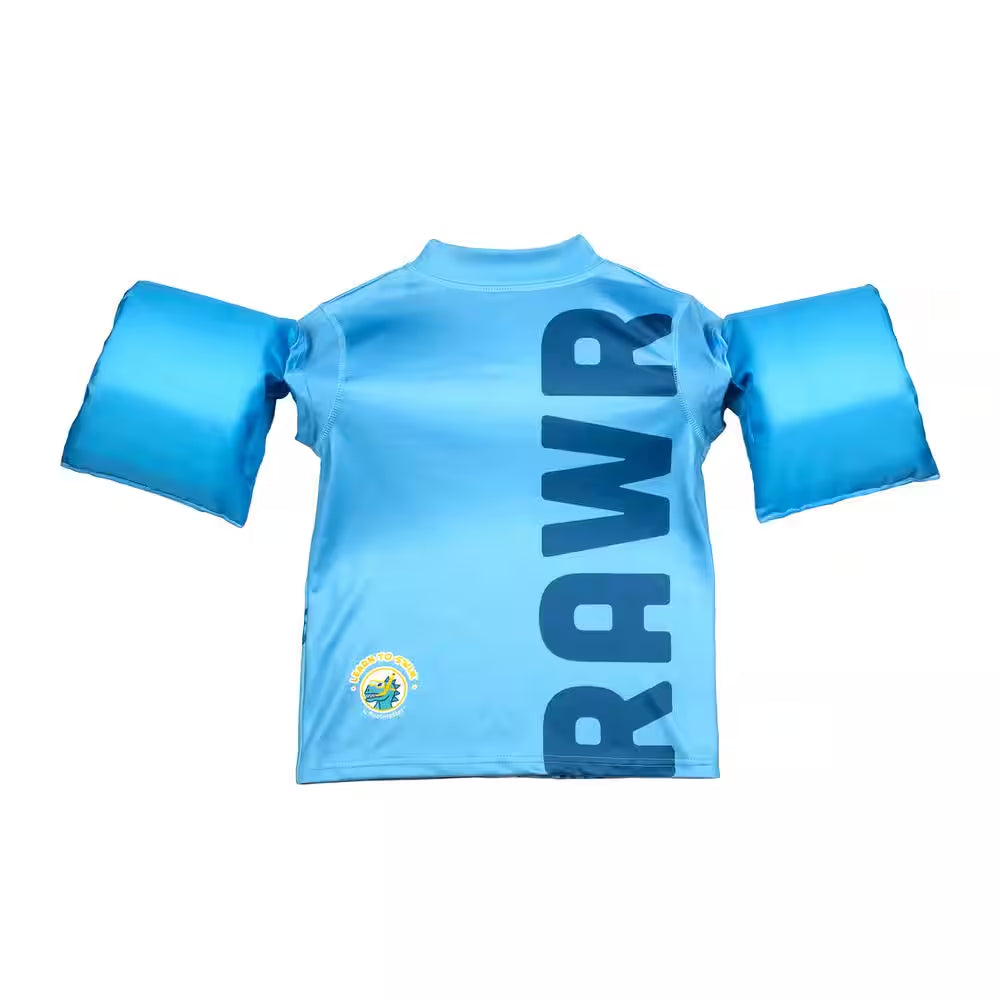 Blue Lil' Splashers Dinosaur Swim Shirt Floaties