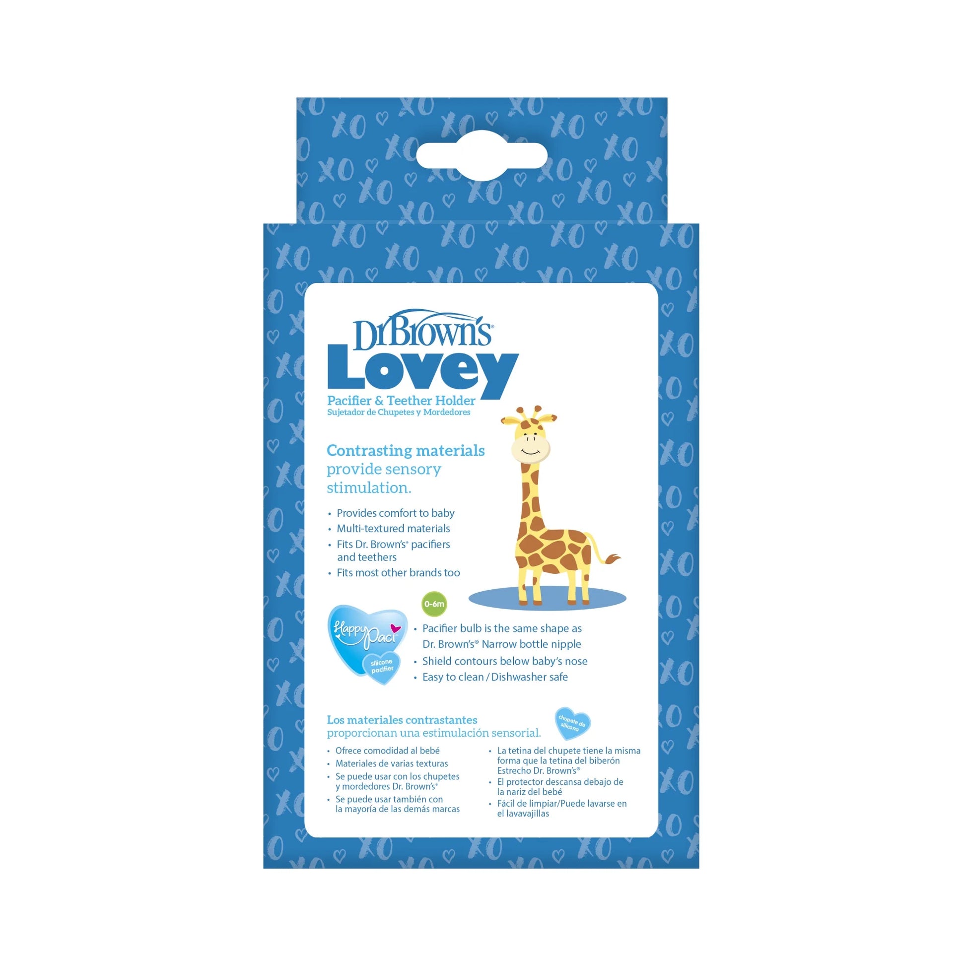 Lovey - Giraffe Pacifier & Teether Holder