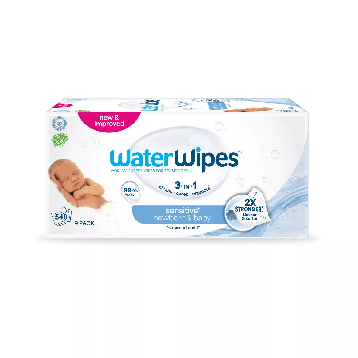 Waterwipes Plastic-Free Original Unscented 99.9% Water Based Baby Wipes - (Select Count)
