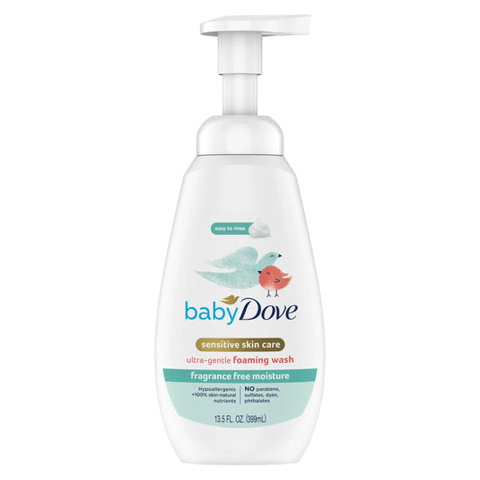 Baby Foaming Wash Fragrance Free Moisture, Ultra Gentle Liquid Body Wash, 13.5 Oz