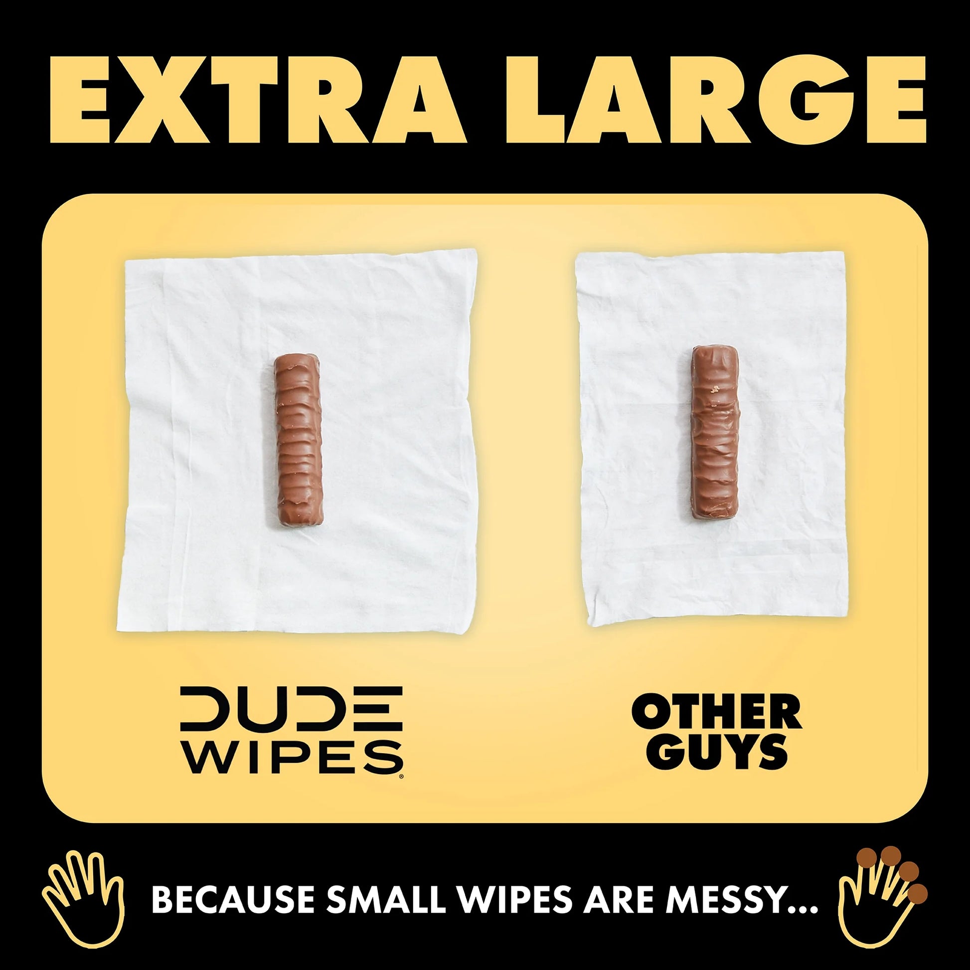 DUDE Flushable Wipes, Extra Large Shea Butter Smooth Wet Wipes, 144 Count