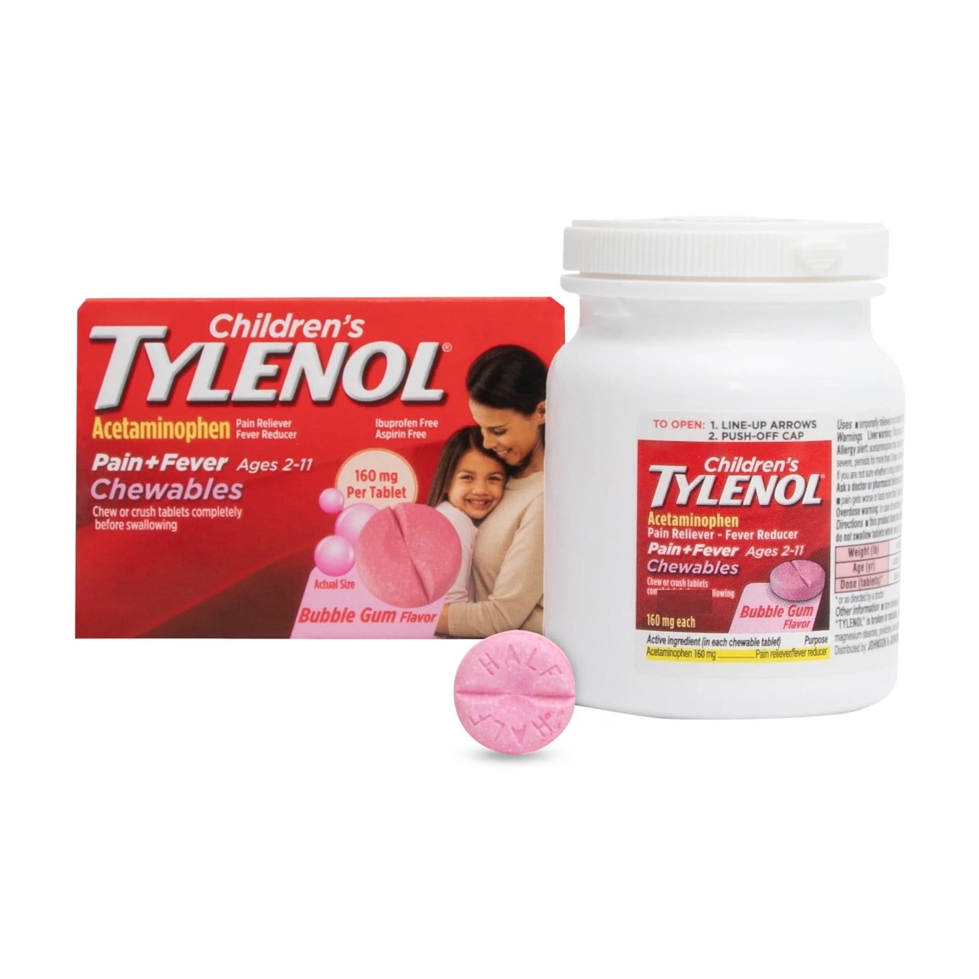 Children'S  Chewables, 160 Mg Acetaminophen, Bubble Gum, 24 Ct