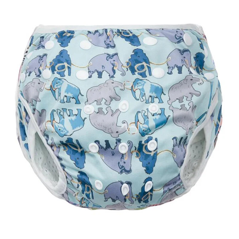Baby Swimming Diaper Boy Girl Waterproof Cloth Nappy Cover Cartoon Adjustable Swim Pants Infant Toddler Swimwear for Kids Child