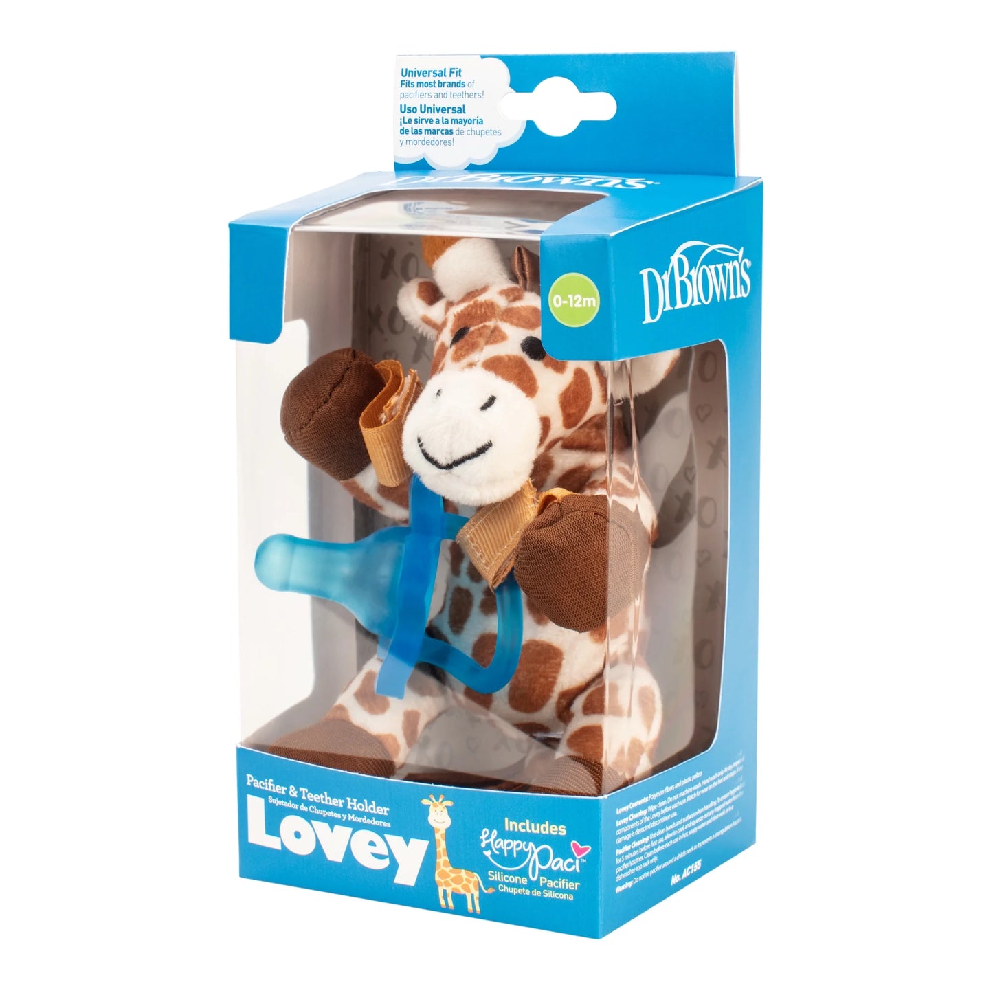 Lovey - Giraffe Pacifier & Teether Holder