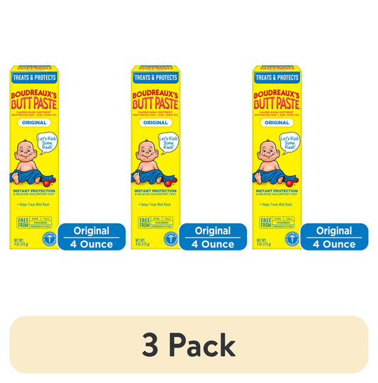 (3 Pack)  Original Diaper Rash Cream, Ointment for Infant, 4 Oz Tube
