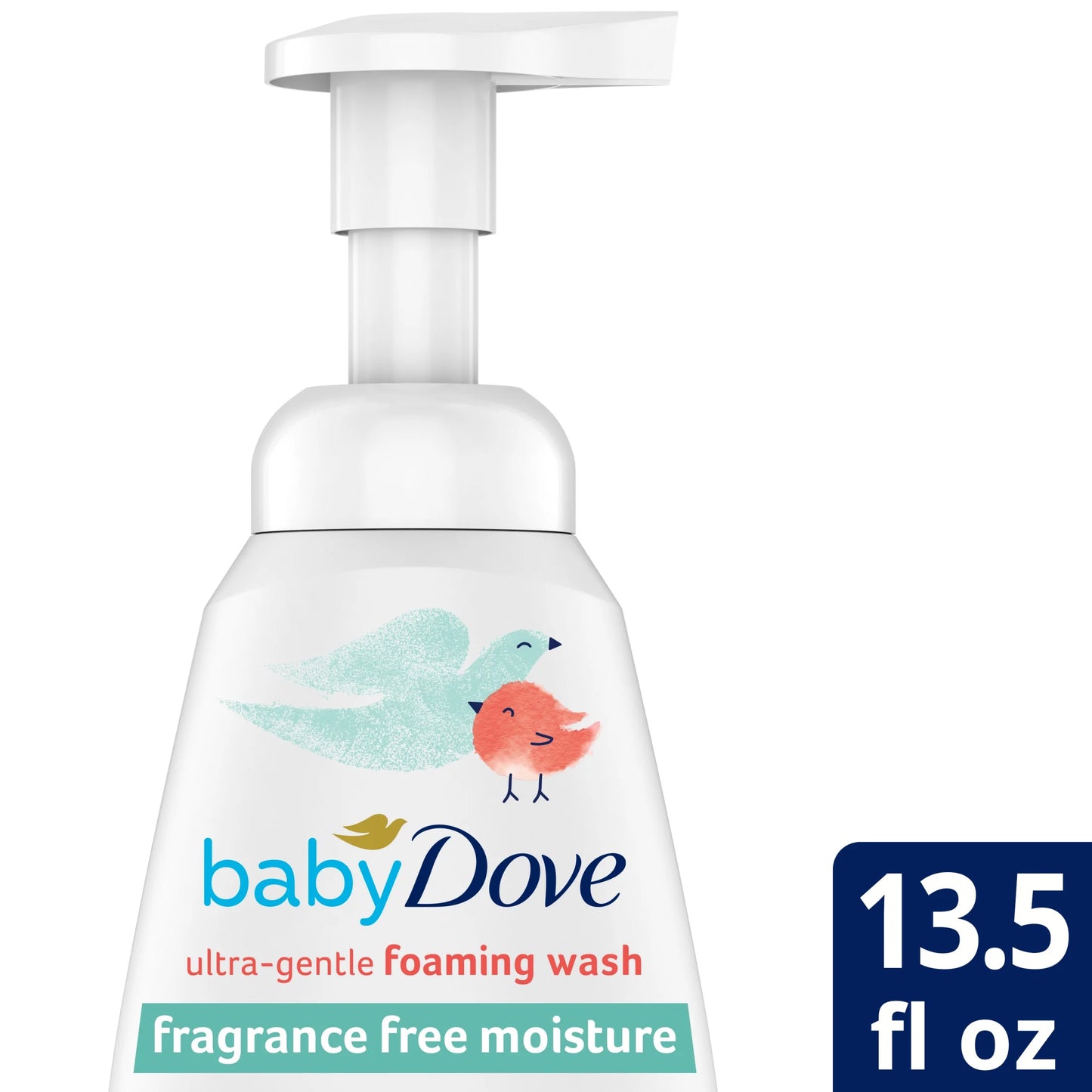 Baby Foaming Wash Fragrance Free Moisture, Ultra Gentle Liquid Body Wash, 13.5 Oz