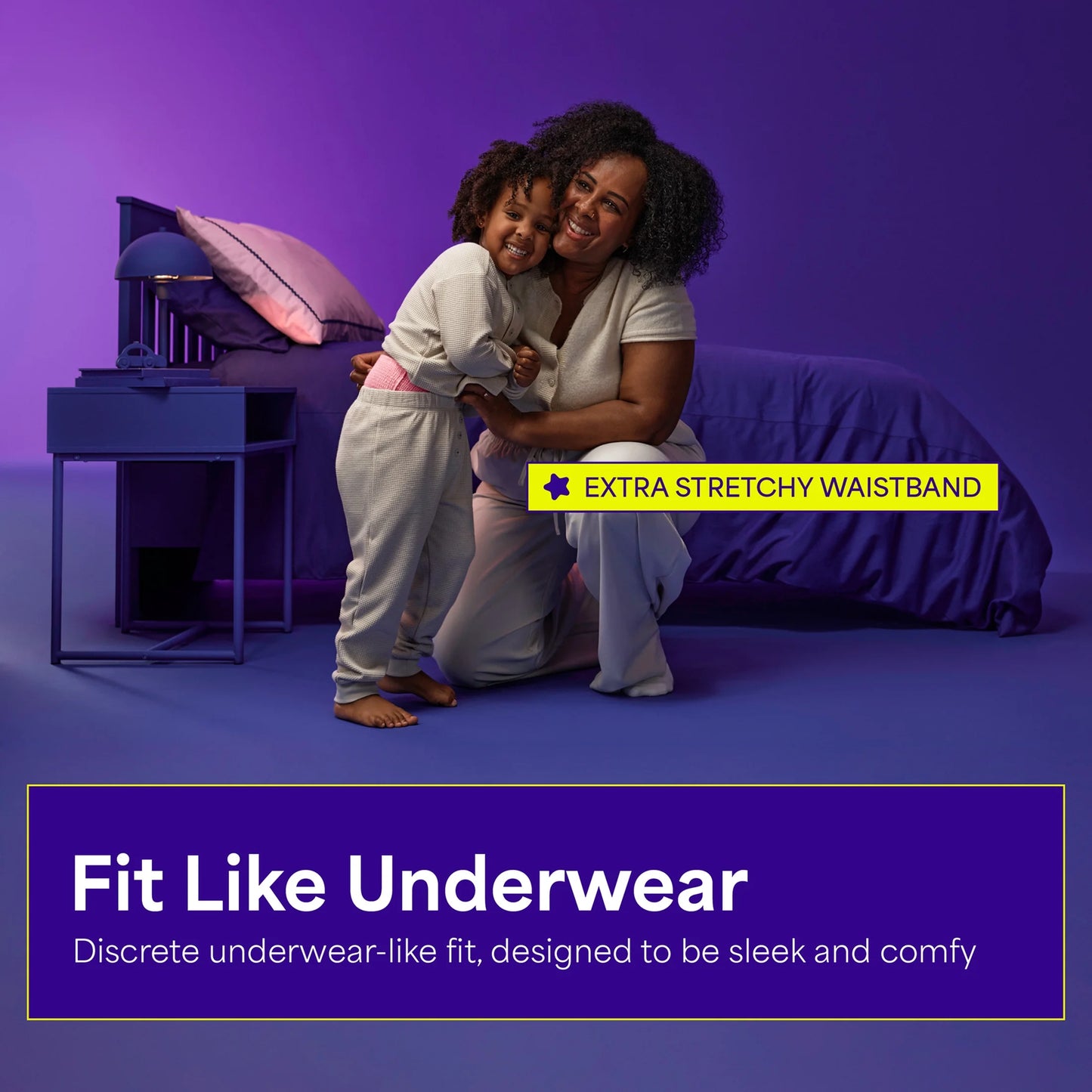 Night Pants, Absorbent Disposable Girls Nighttime Bedwetting Underwear, L (64-99 Lbs), 34 Count
