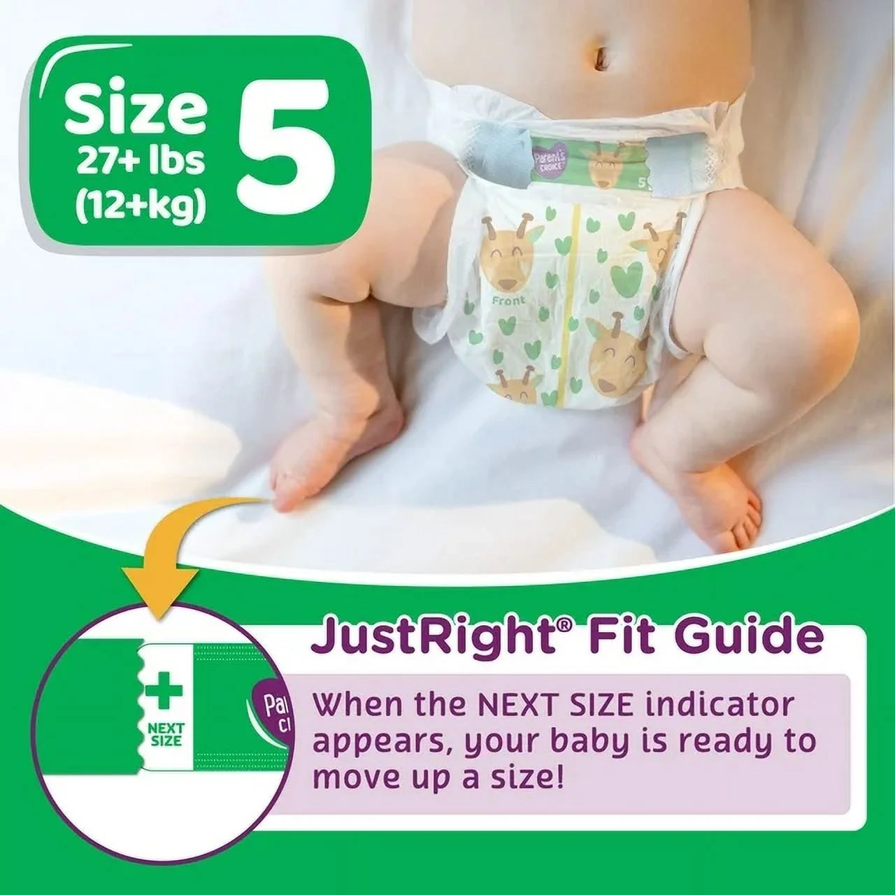 Dry & Gentle Diapers Size 5, 27 Count