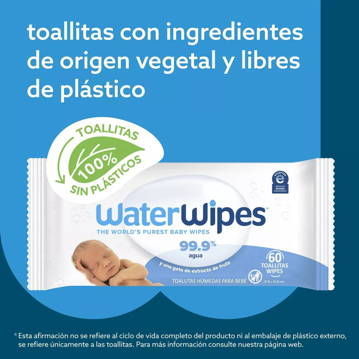 Waterwipes Plastic-Free Original Unscented 99.9% Water Based Baby Wipes - (Select Count)
