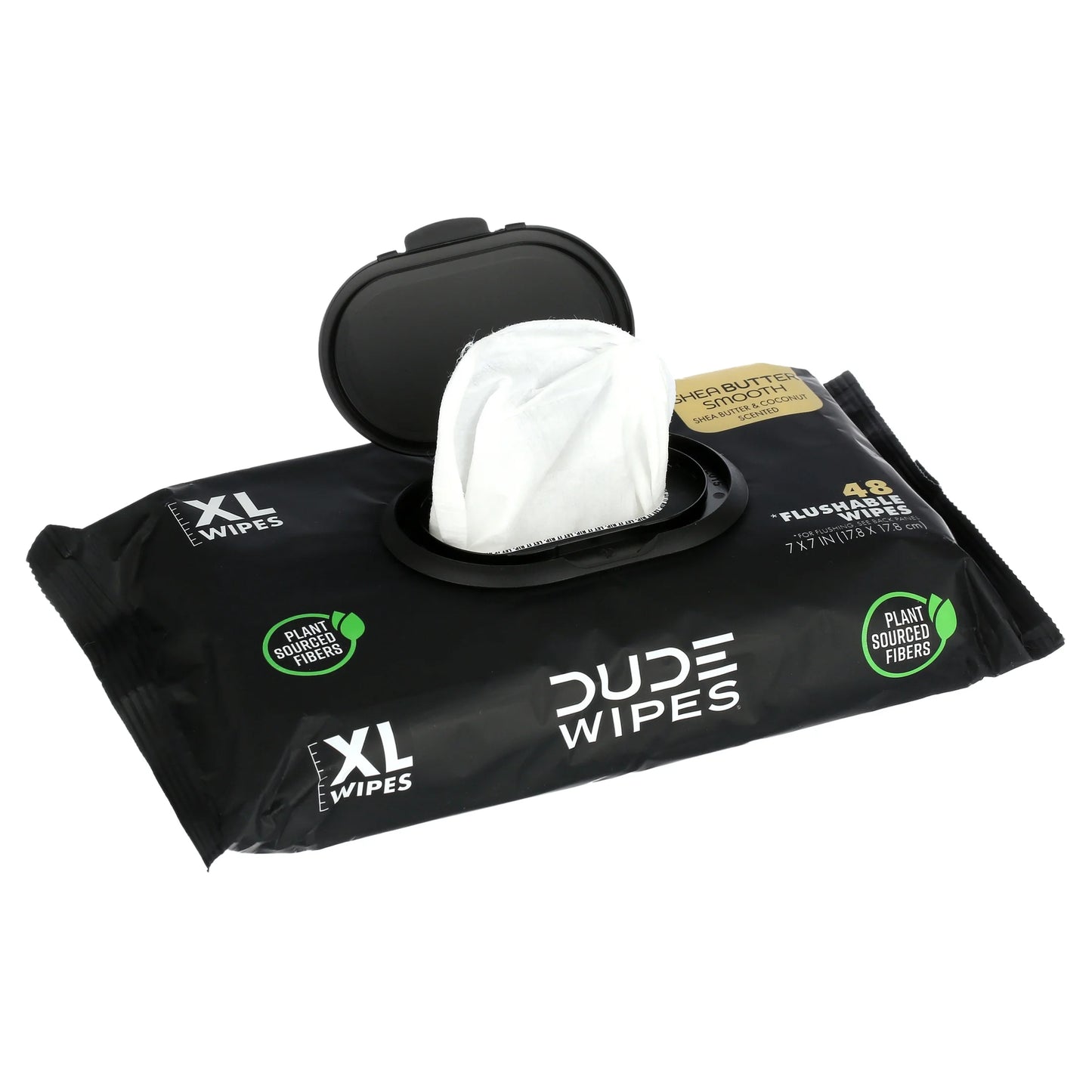 DUDE Flushable Wipes, Extra Large Shea Butter Smooth Wet Wipes, 144 Count