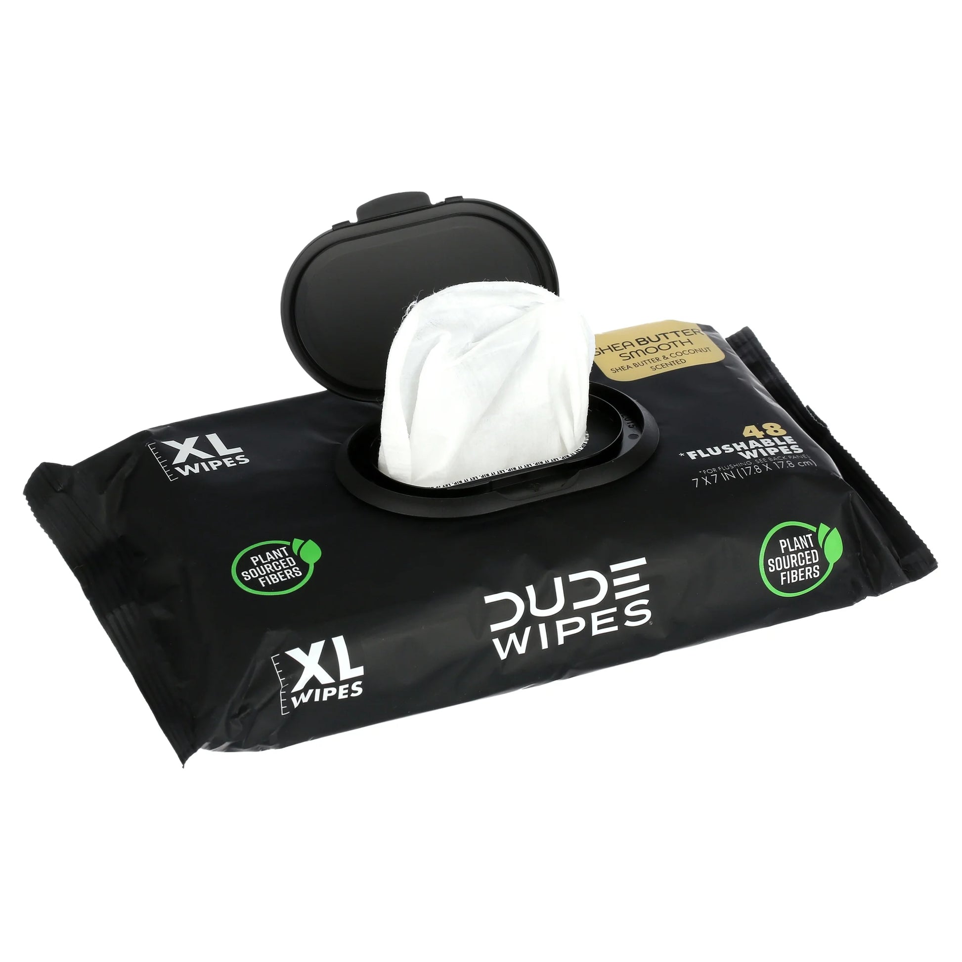 DUDE Flushable Wipes, Extra Large Shea Butter Smooth Wet Wipes, 144 Count