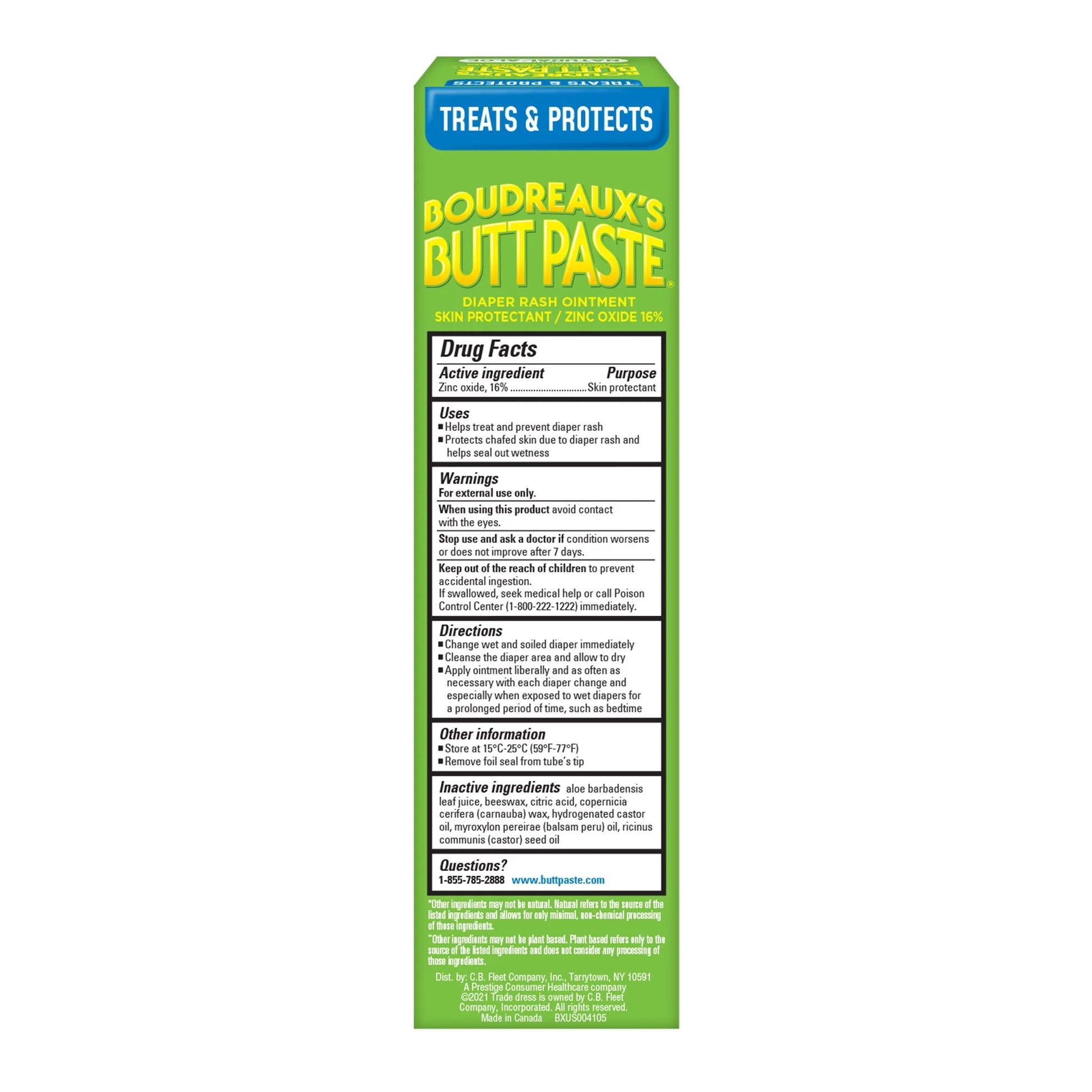 with Natural* Aloe Diaper Rash Cream, Ointment for Infant, 4 Oz Tube
