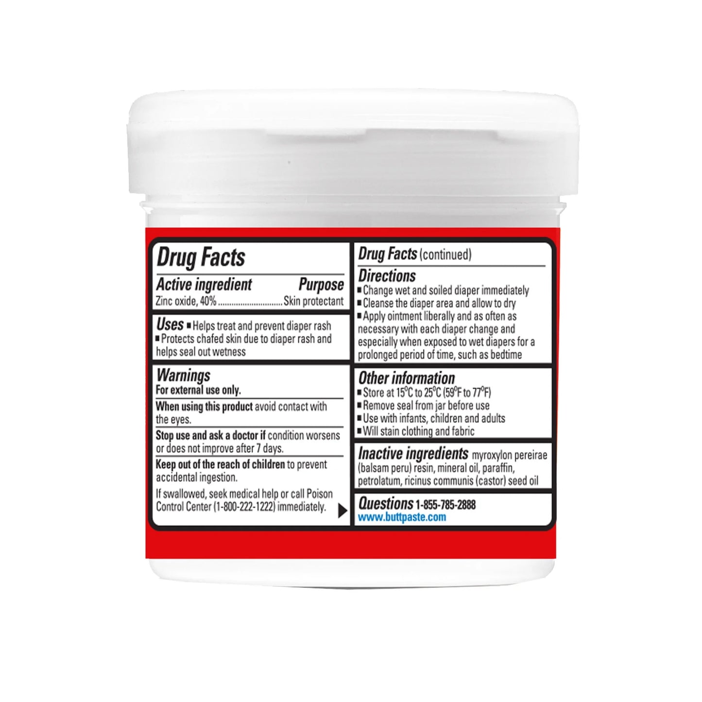 Maximum Strength, Baby Diaper Rash Cream, Infant Ointment, 14 Oz Flip-Top
