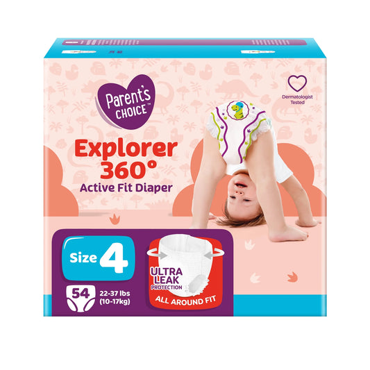 Explorer 360 Active Fit Diaper Pants, Size 4, 54 Count