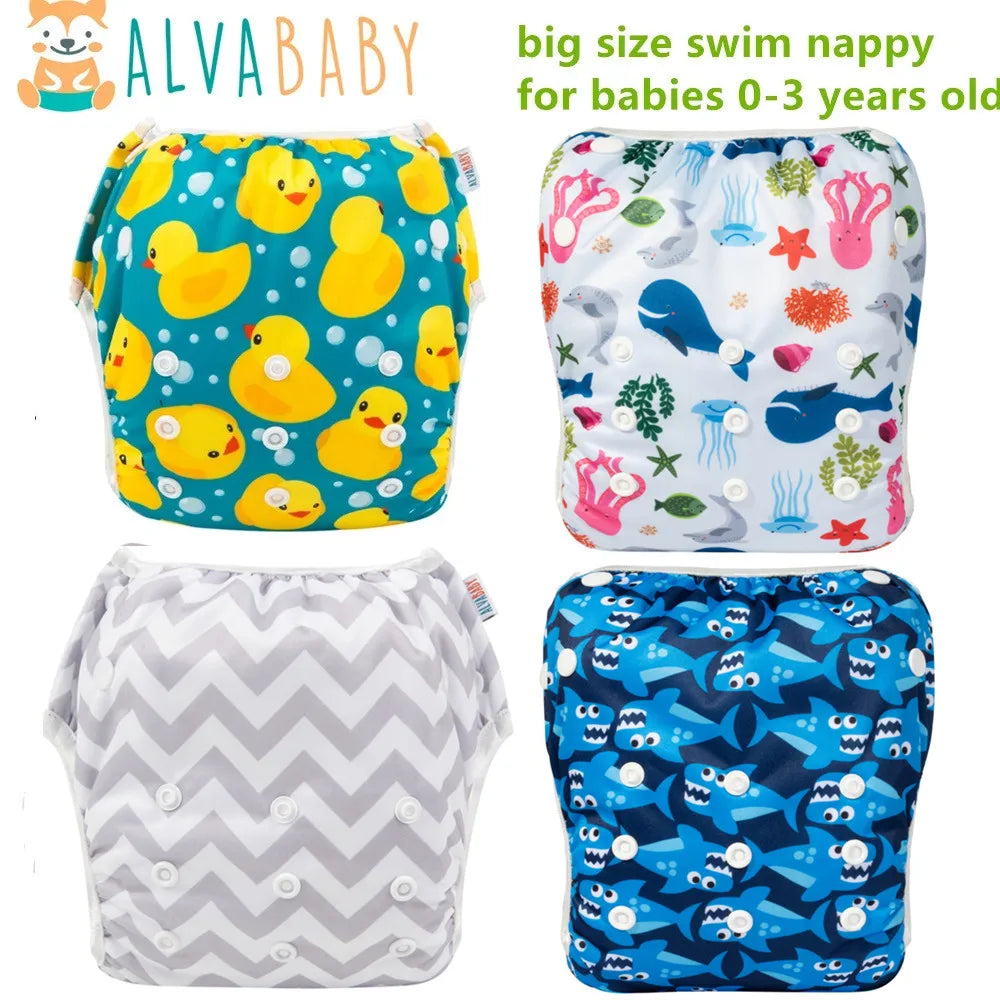 U Pick  Big Size Swim Diaper Swimsuit Cool Fashion Reusable Swim Nappy for Babies 0-3 Years Old