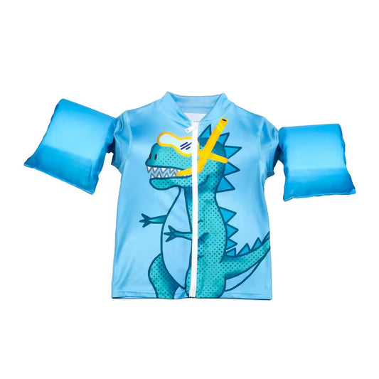 Blue Lil' Splashers Dinosaur Swim Shirt Floaties