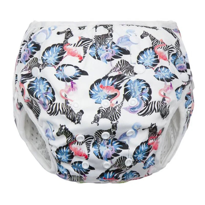 Baby Swimming Diaper Boy Girl Waterproof Cloth Nappy Cover Cartoon Adjustable Swim Pants Infant Toddler Swimwear for Kids Child