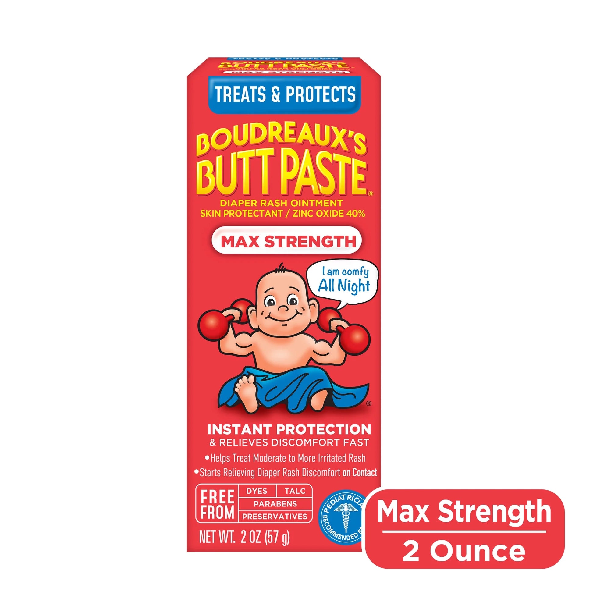 Maximum Strength, Diaper Rash Cream for Babies, Infant Ointment, 2 Oz