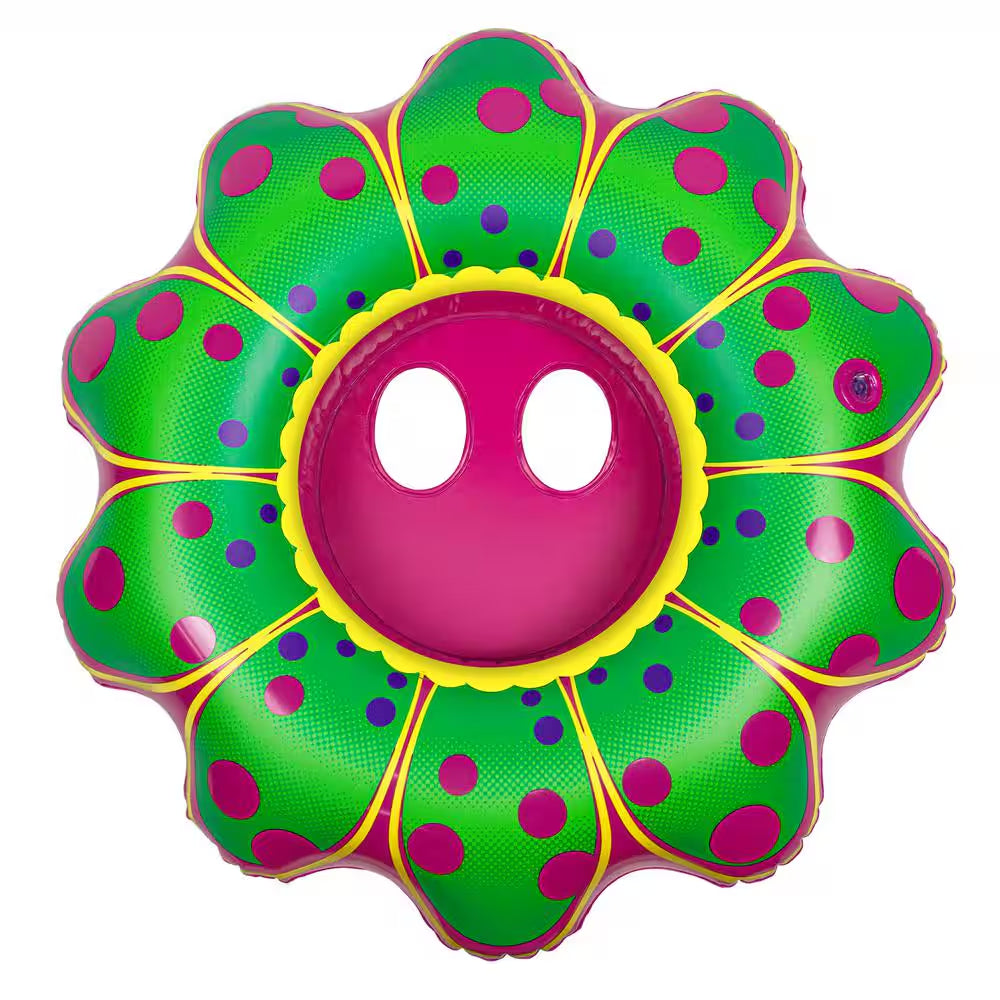 Swimming Pool Inflatable Pink Flower Baby Rider Float