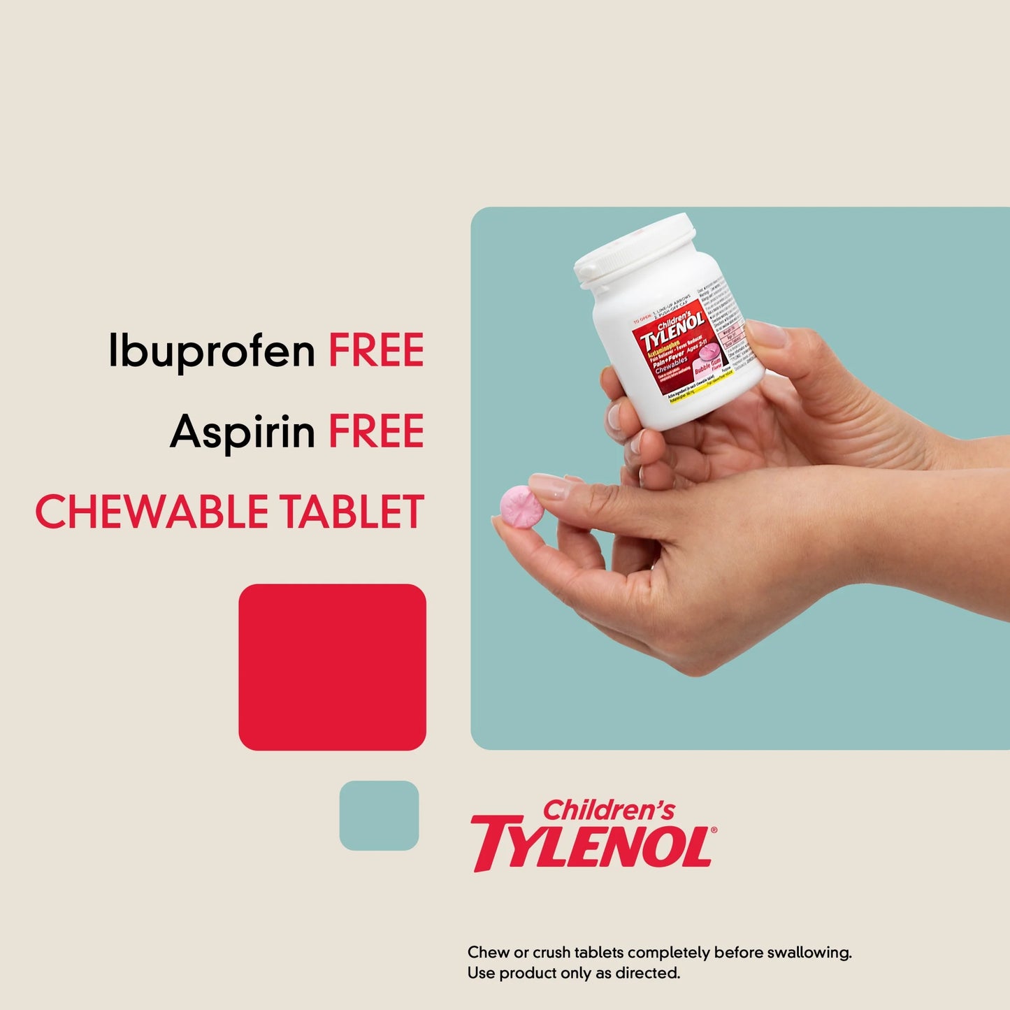 Children'S  Chewables, 160 Mg Acetaminophen, Bubble Gum, 24 Ct
