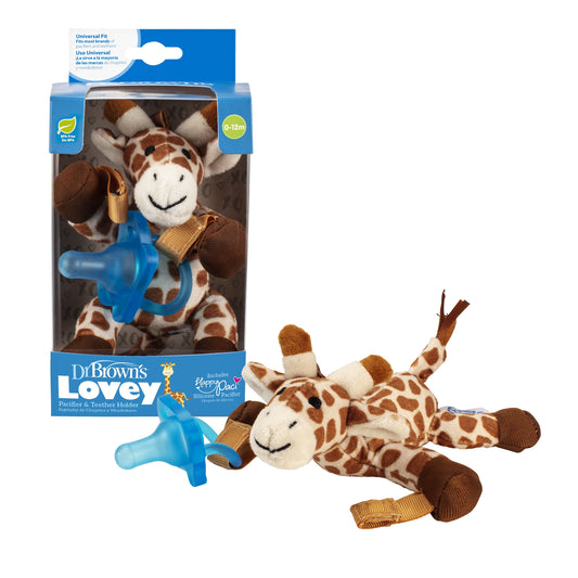 Lovey - Giraffe Pacifier & Teether Holder