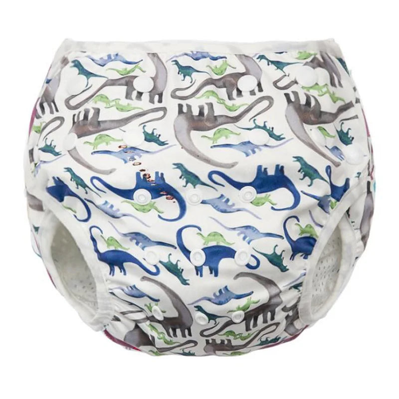Baby Swimming Diaper Boy Girl Waterproof Cloth Nappy Cover Cartoon Adjustable Swim Pants Infant Toddler Swimwear for Kids Child
