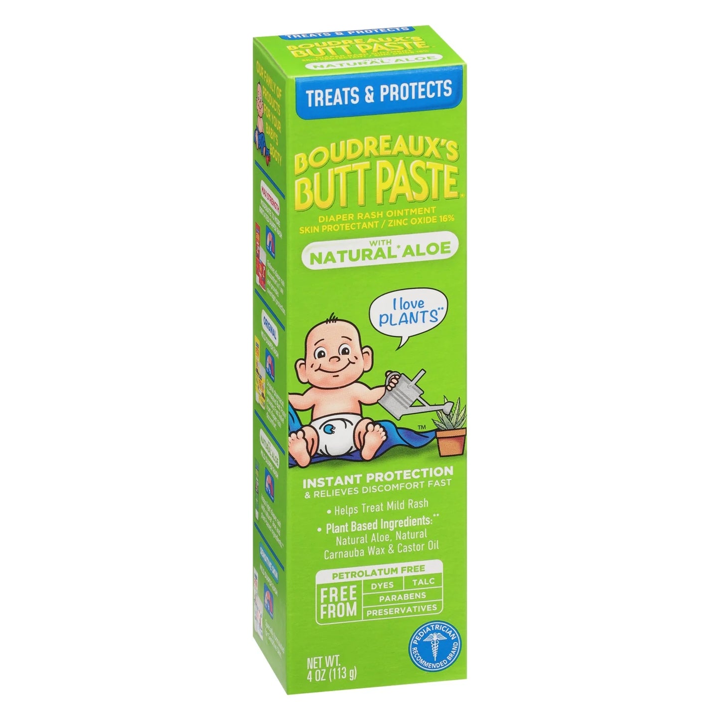 with Natural* Aloe Diaper Rash Cream, Ointment for Infant, 4 Oz Tube
