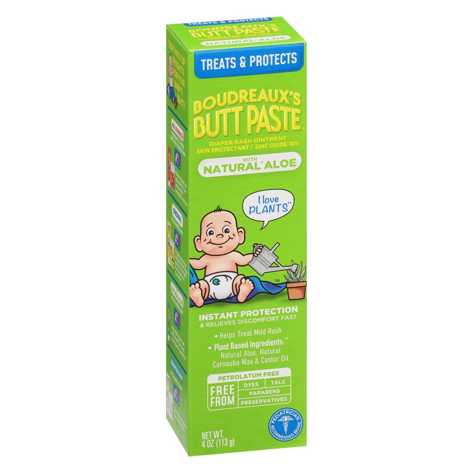 with Natural* Aloe Diaper Rash Cream, Ointment for Infant, 4 Oz Tube