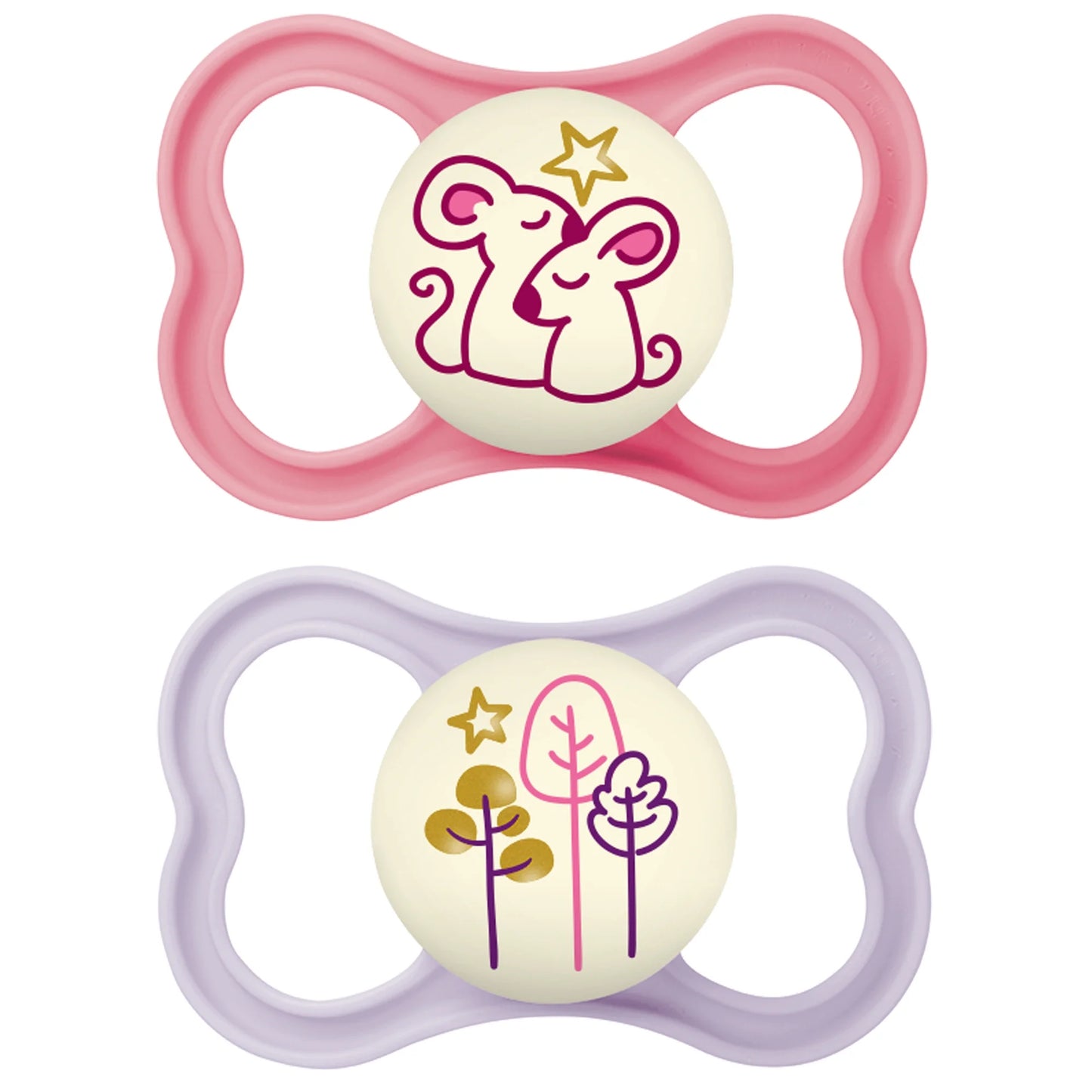 Air Night Pacifier, 6+ Months, Girl, 2 Pack