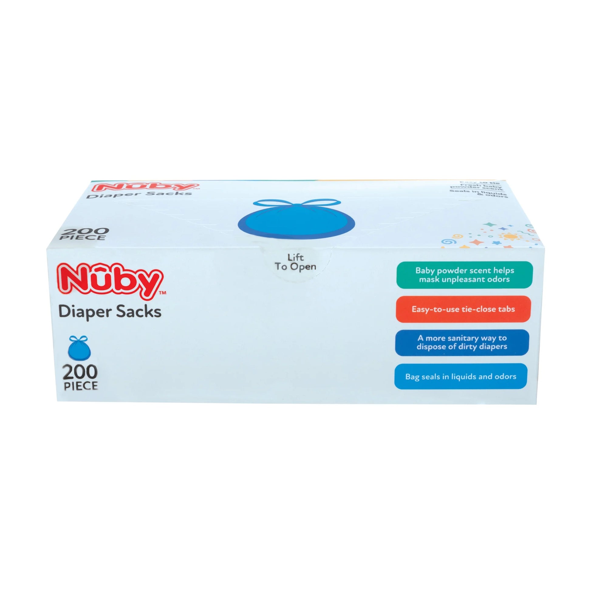Dirty Diaper Disposal Sacks, Fresh Baby Powder Scent, Blue, 200 Count