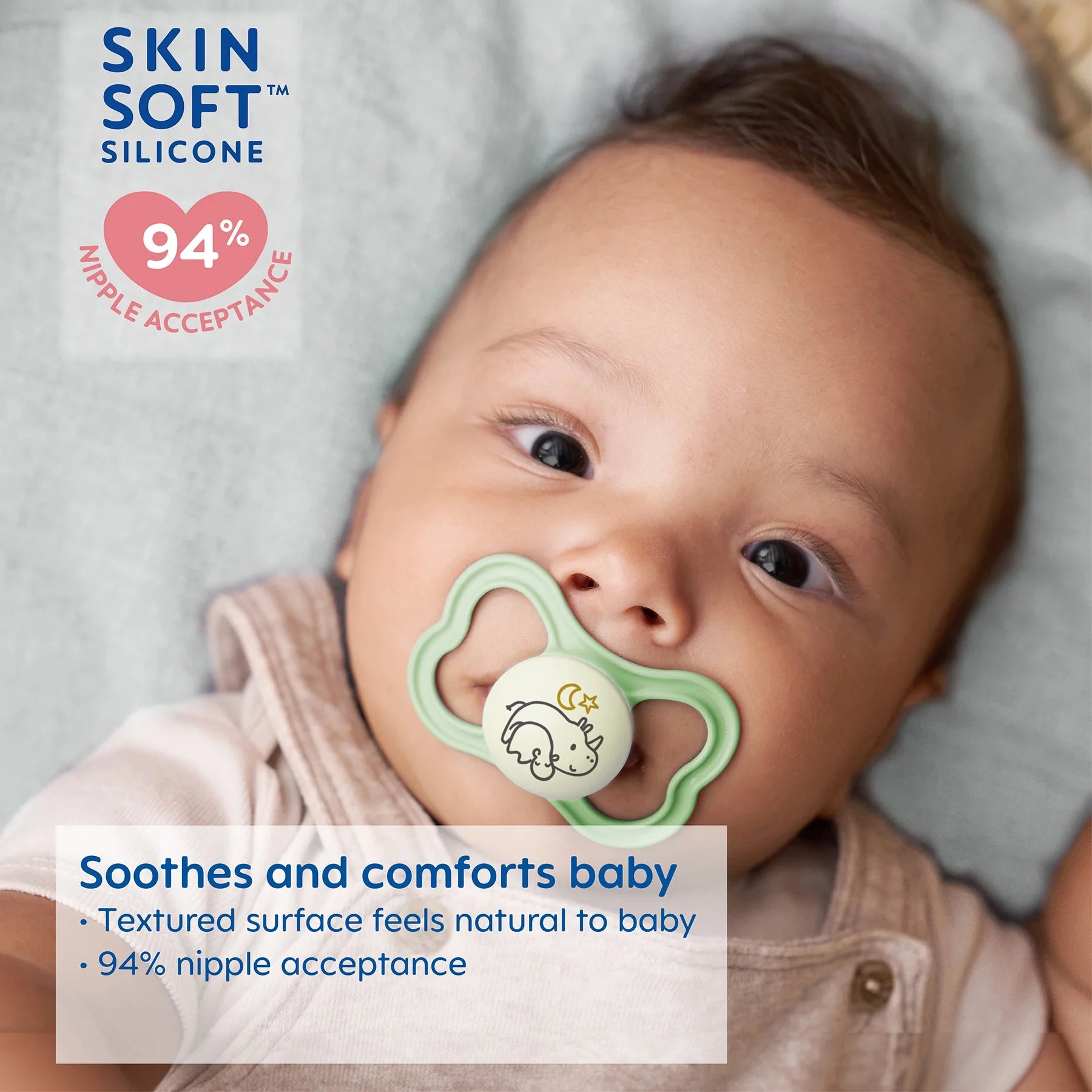 Air Night Pacifier, 6+ Months, Unisex, 2 Pack