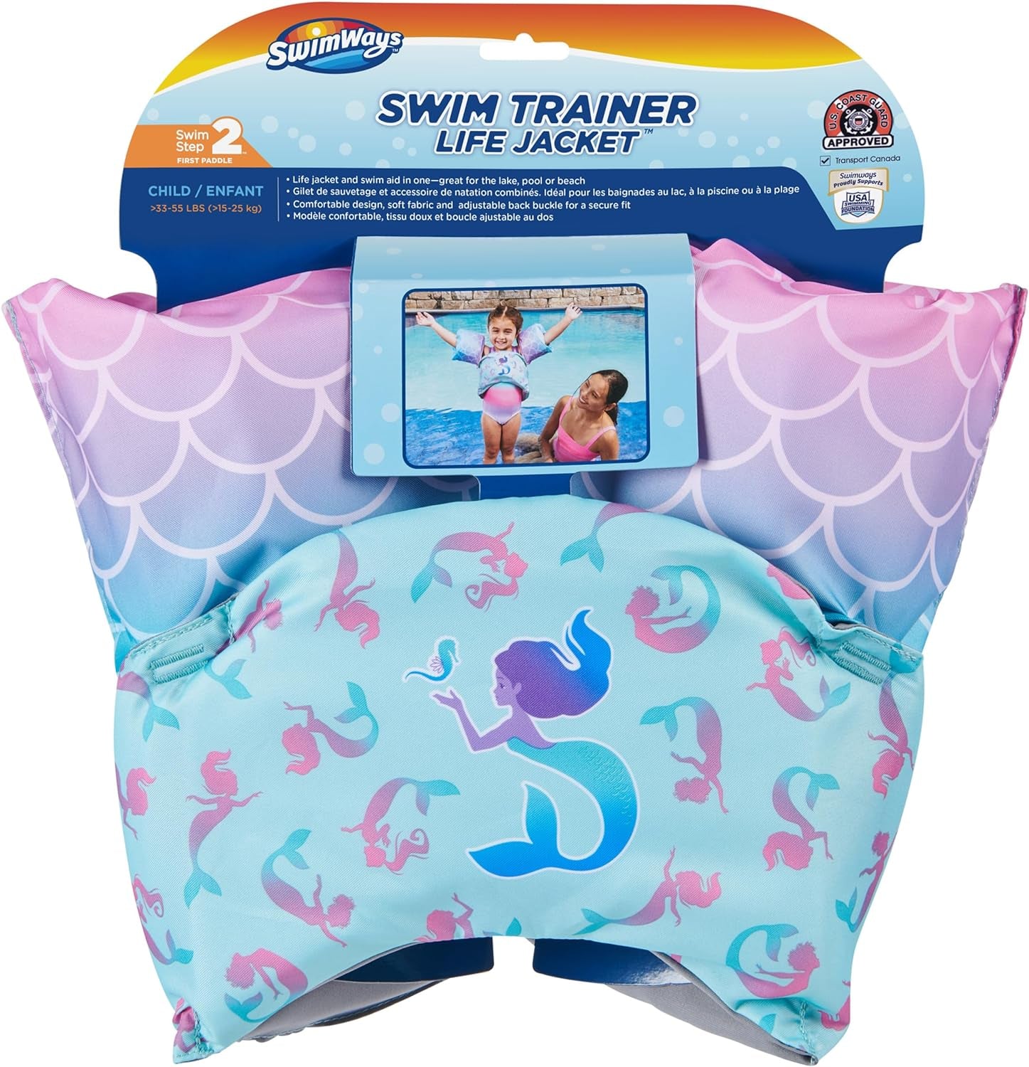 Swim Trainer, US Coast Guard Approved Life Vest Kids Swim Vest