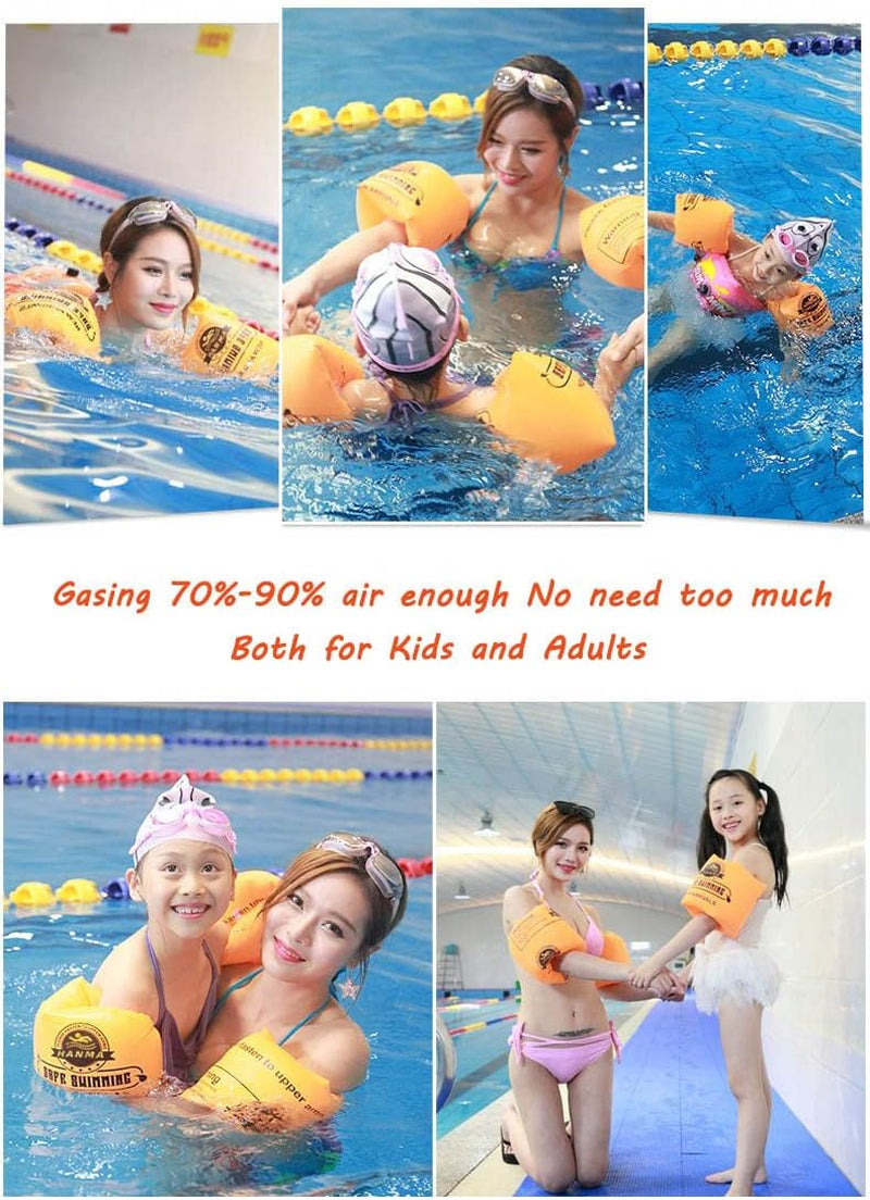 Floaties Inflatable Swim Arm Bands Rings Floats Tube Armlets for Kids and Adult