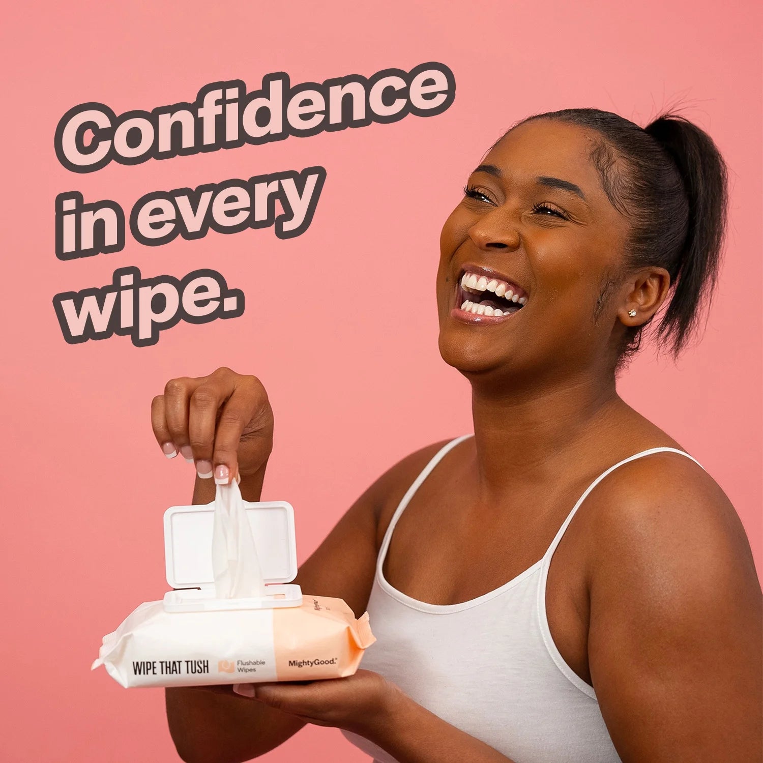 Mightygood Brand - Wipe That Tush Flushable Wipes - 3 Packs of 50 Wipes - 150 Total Wipes