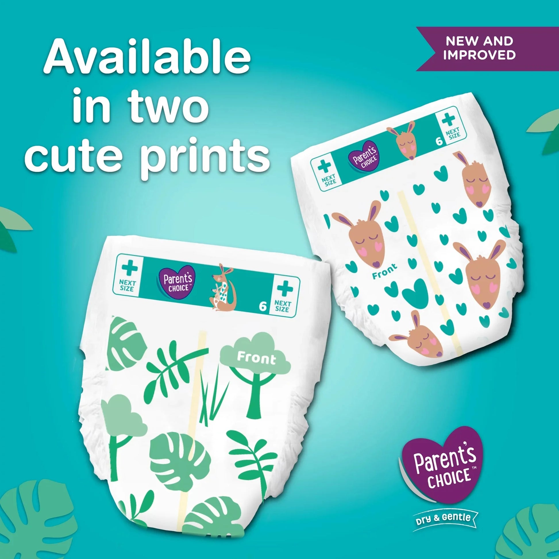 Choice Dry & Gentle Diapers Size 6, Total 132 Ct