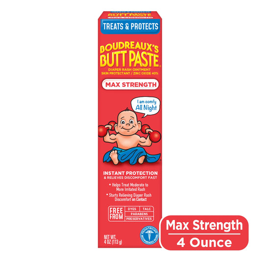Maximum Strength Diaper Rash Cream, Ointment for Infant, 4 Oz Tube