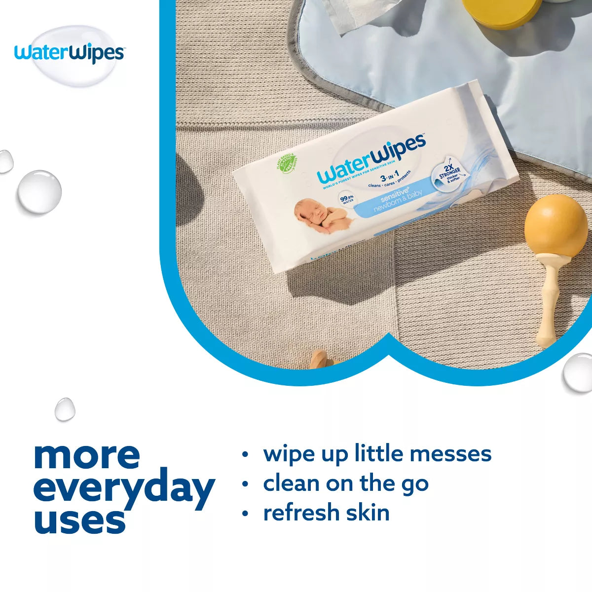 Waterwipes Plastic-Free Original Unscented 99.9% Water Based Baby Wipes - (Select Count)