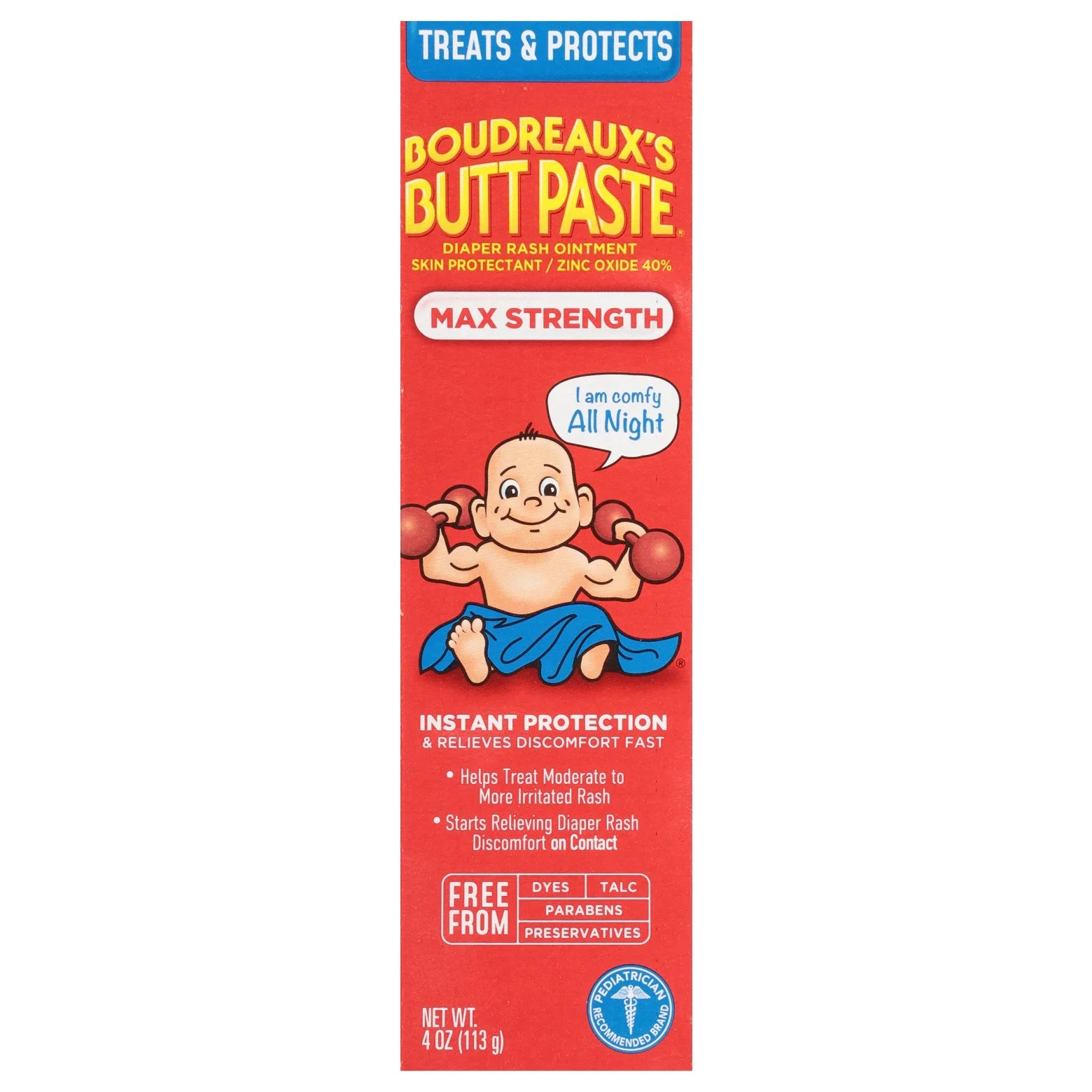 Maximum Strength Diaper Rash Cream, Ointment for Infant, 4 Oz Tube